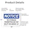 Signmission No Storage Permitted On Top Shelf Or Above 12', 18 in W x Rectangle, Aluminum OS-2PACK-NS-A-1218-L-14864 - alternate 4